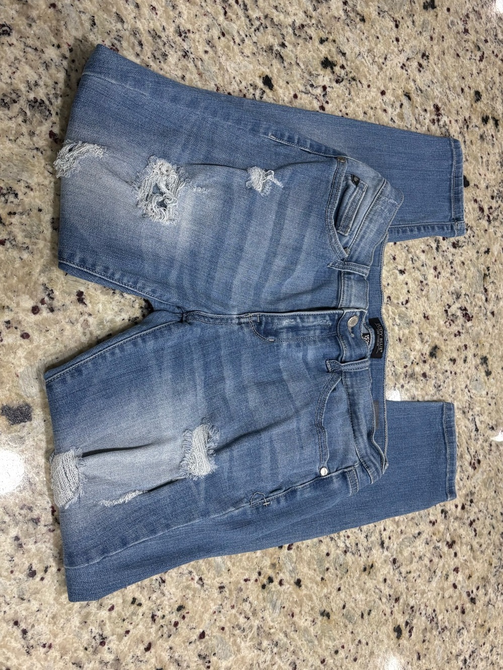 Judy Blue Light Blue Distressed Skinny Jeans